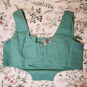 Collectif Talis Plain Pinafore Top in Green - Size 2XL (UK Size 18)